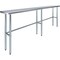 Amgood 14 in. x 96 in. Open Base Stainless Steel Metal Table WT-1496-RCB-Z - alternate 1
